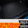 Sinjayer Car AUTO Trunk Mat ALL Weather Tail Boot Luggage Pad Carpet Flat Side Cargo Liner Cover For Volvo XC90 5Seats