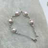 Multicolor PURPLE Optional Drop Base Natural Freshwater Pearl Metal Bracelet