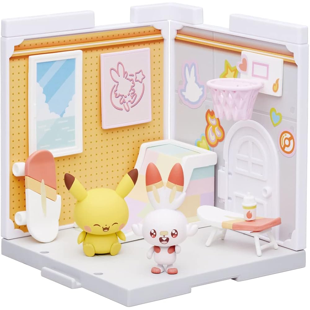 Takara Tomy Pokmon Pokepeace House Studio with Hibaney and Pikachu Toy Set
