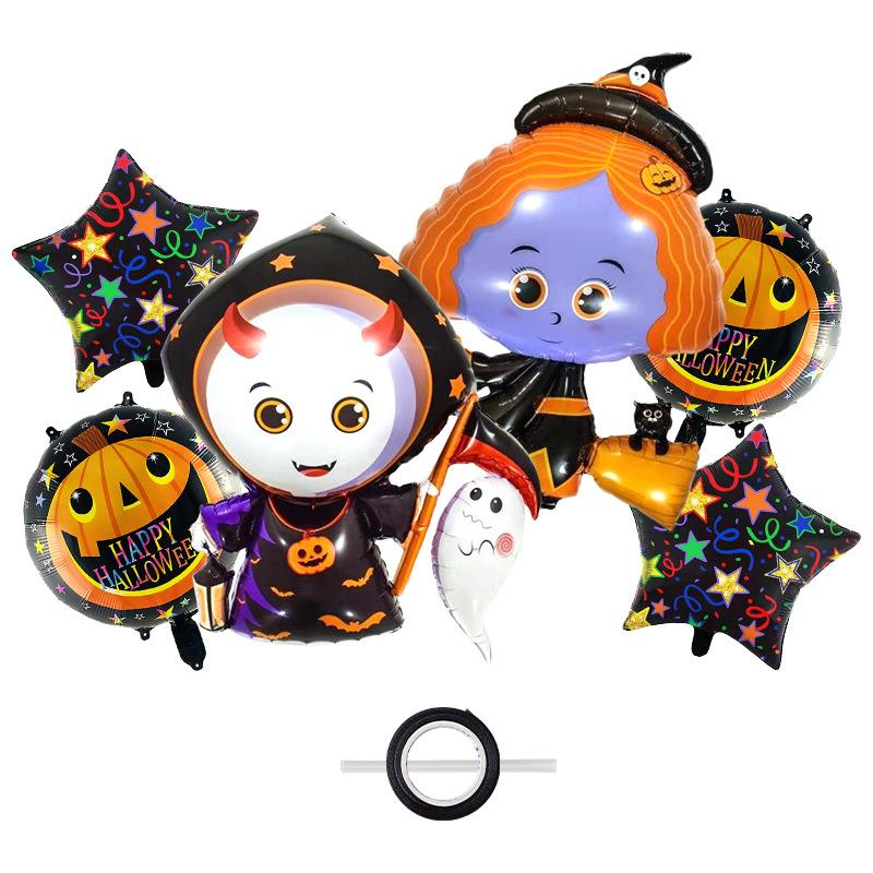 Хэллоуин Тыква Звезда Мумия Ведьма Вампир Паук Обвязка Воздушных Шаров для Бутылки Вина Декоративный Набор