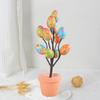 Пасхальное яйцо бонсай красочное пенопластовое пасхальное яйцо горшечное растение изысканный центральный элемент стола