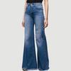European And American Women'S Jeans Slim Fit And Slimming Wide Leg Fringed Pants Jeans