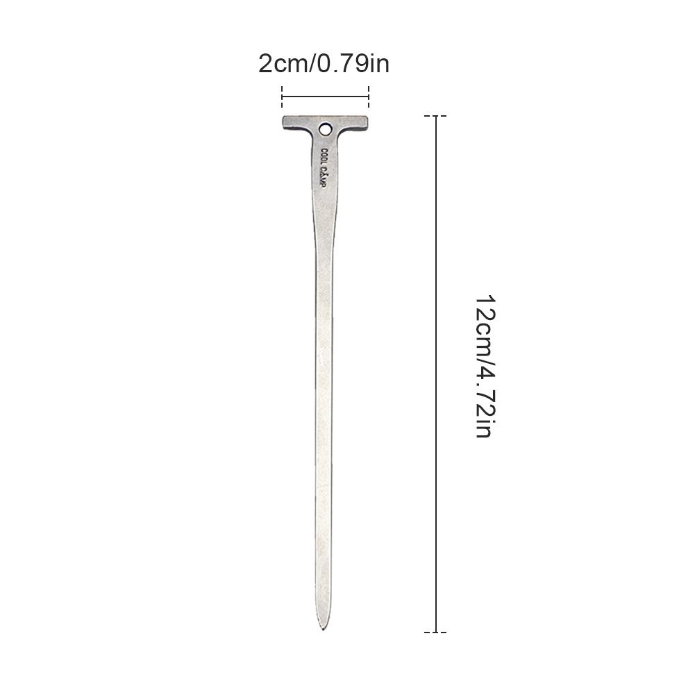 4-20PCS 12cm Tent Ground Stakes with Hole Hiking Tent Nails Stainless Steel Camping Tent Spikes for Camping Canopy Awning