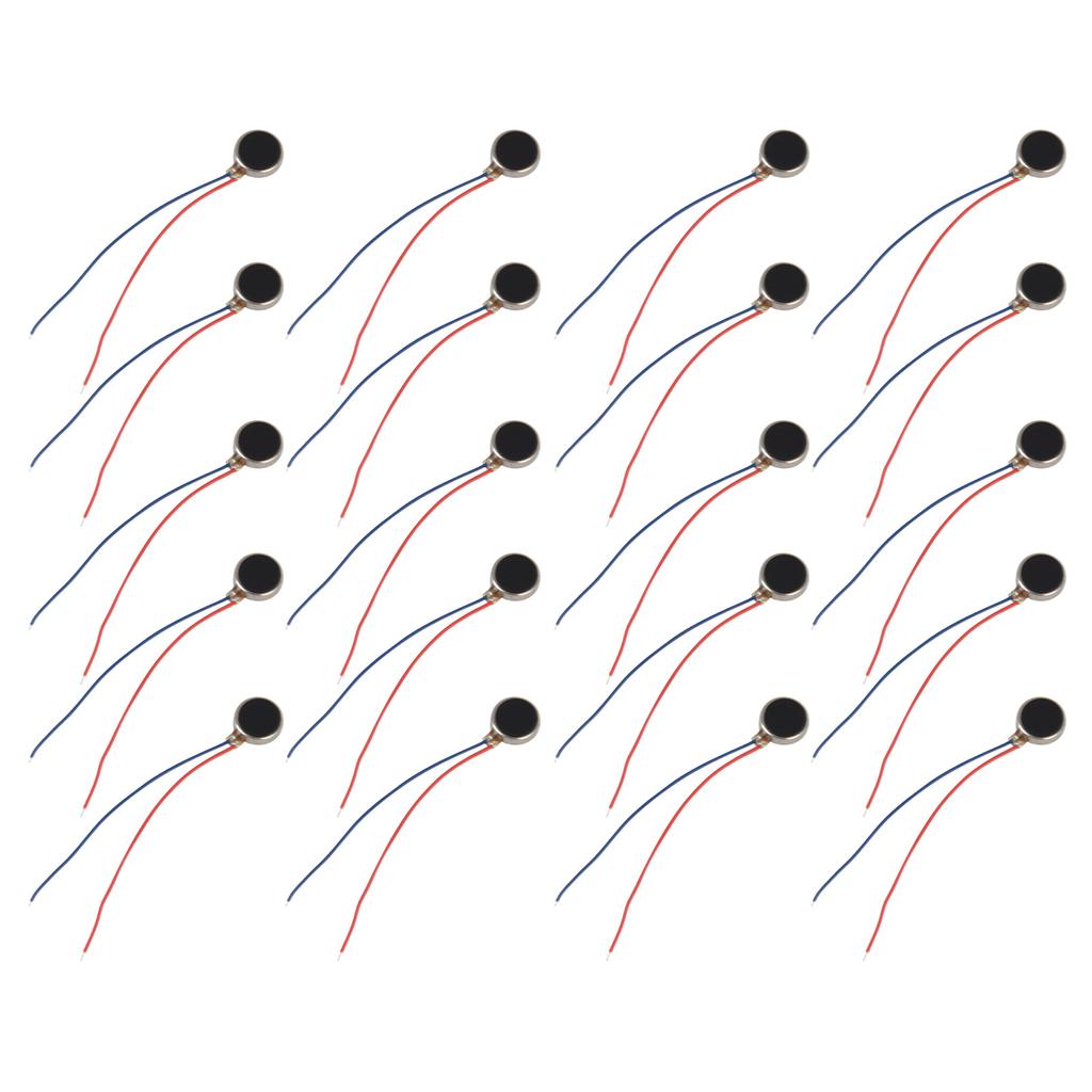 20 шт. вибрационных моторов Мини крошечные 2 провода плоские монеты кнопки типа вибрационный мотор для мобильного телефона