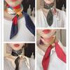 Women's Silk-Like Versatile Ribbon Scarf - 70cm Square, Perfect for Spring, Autumn, and Winter