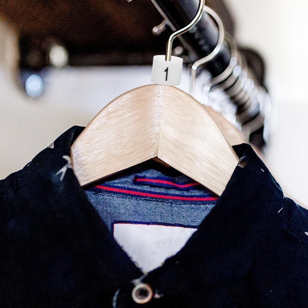 50Pcs Clothes Hanger Size Markers Plastic Number Markers for Quick Size Identification Home Store Organization