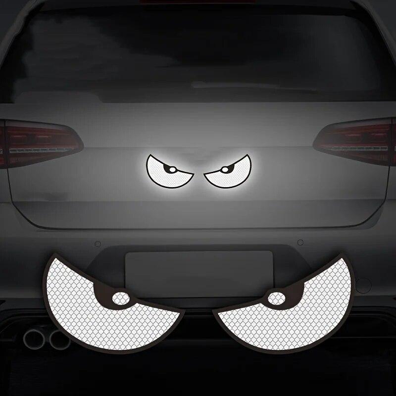 2Pcs/pair Reflective Car Safety Stickers Eye Pattern Car Decals Stickers Car Styling Accessories