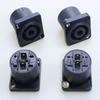 4 Pin Speakon Panel Mount Board Female Jack Socket Connector XLR Audio Cable Wire Adapter Nut Loudspeaker Amplifier ConverterGood product