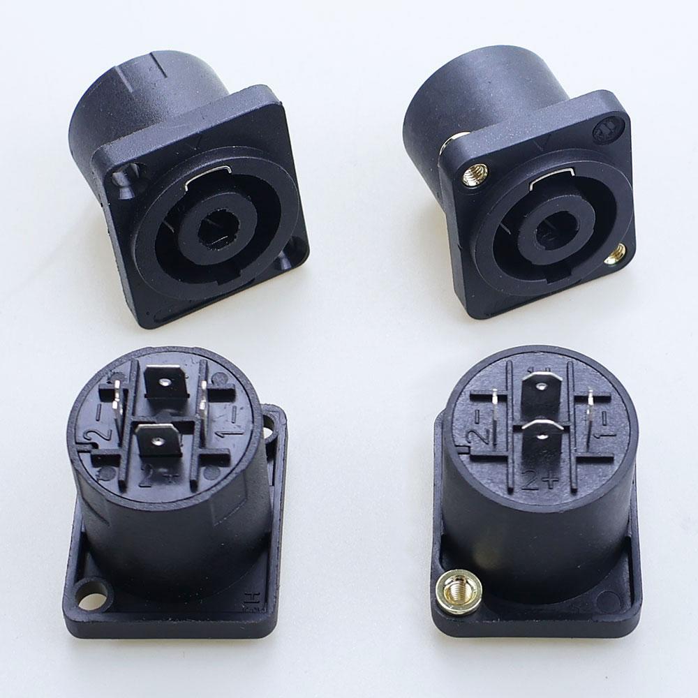 4 Pin Speakon Panel Mount Board Female Jack Socket Connector XLR Audio Cable Wire Adapter Nut Loudspeaker Amplifier ConverterGood product