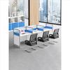 Two-Person Wooden Office Screen Desk