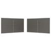 Party Tent Side Panel 2 Pcs Anthracite 400 X 195 Cm PE and Steel