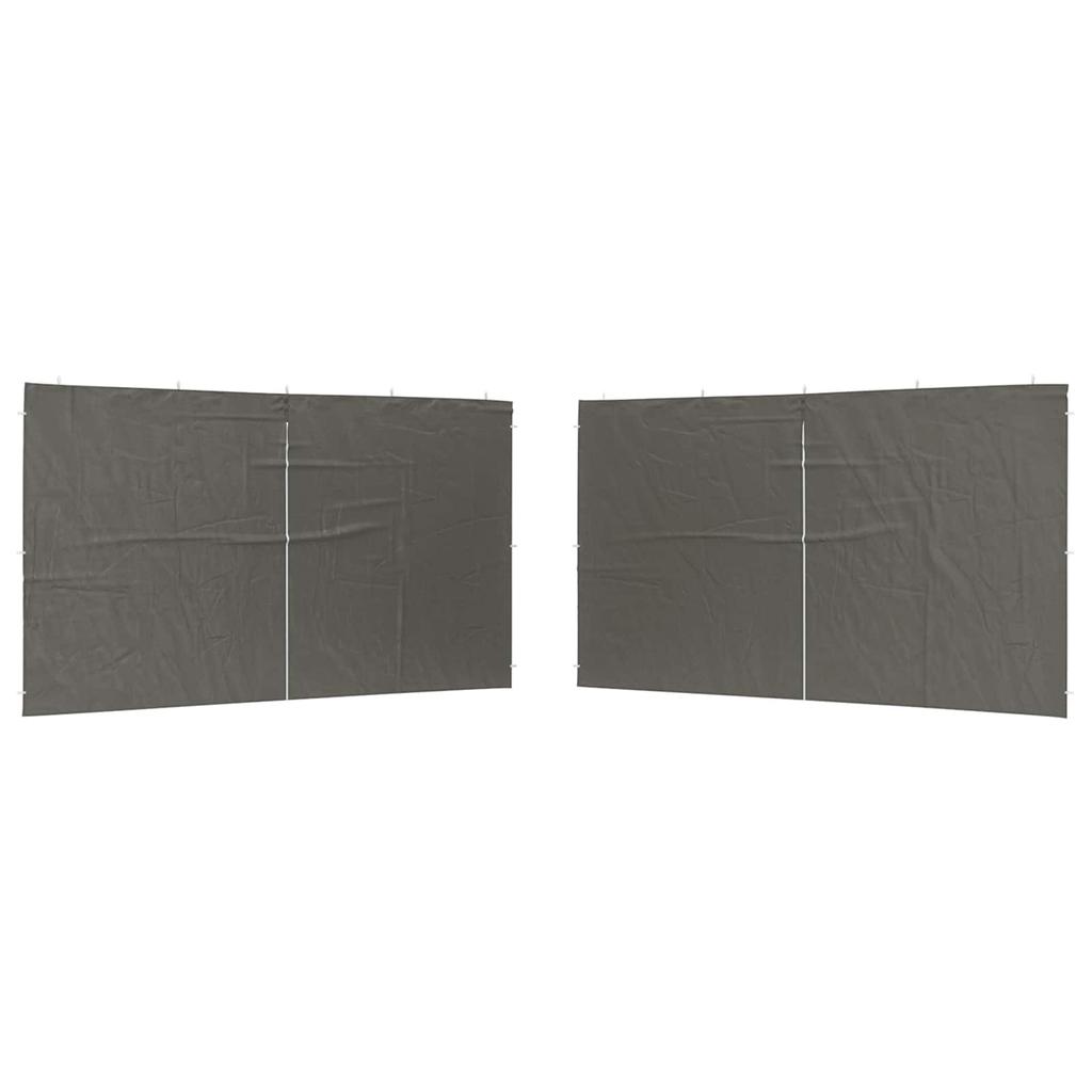 Party Tent Side Panel 2 pcs Anthracite 400 x 195 cm PE and Steel