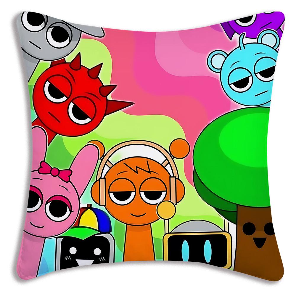 Игровой смешной Для S-SprunkiS Наволочки Мультяшный Диван Декоративный Дом Двусторонняя Печать Короткий Плюш Милый Чехол для Подушки
