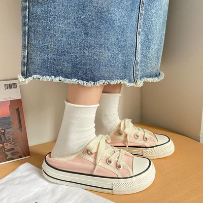 Парусиновые тапочки, кроссовки, женские, в студенческом стиле, симпатичные, парусиновые туфли Mango Head, милые, для девочек, мягкие, повседневные туфли для сестер для женщин