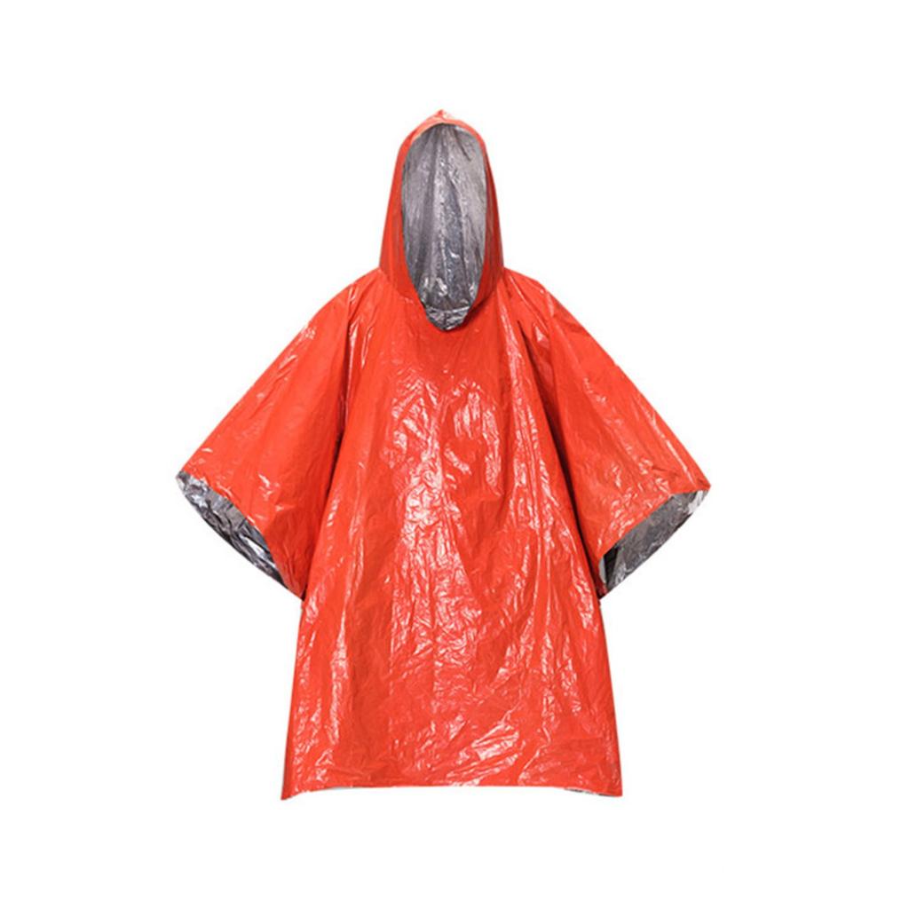 Портативное одеяло из алюминиевой фольги для рыбалки, походов, кемпинга, аварийной изоляции, плащ от дождя, защита от гипотермии, ветрозащитное, спасательное пальто