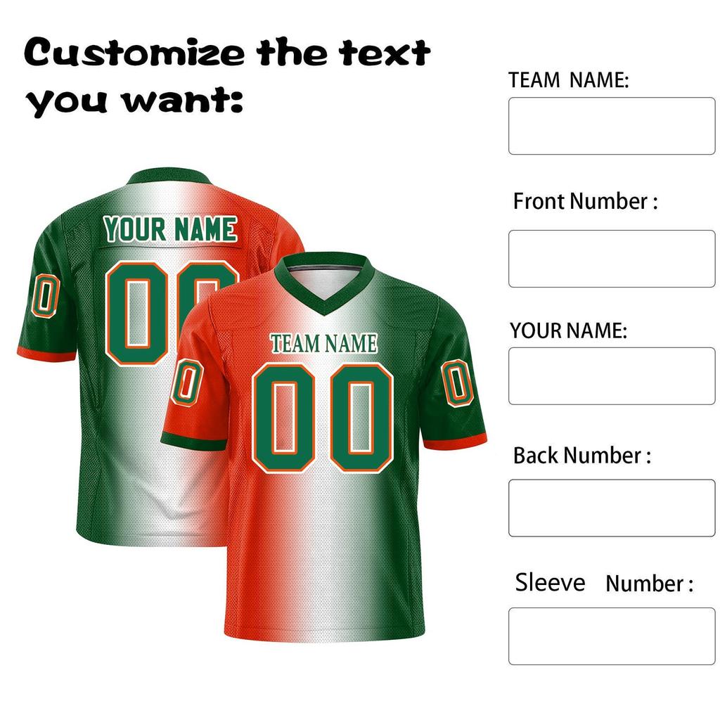 Custom Football Jerseys Personalized Printed Team Name & Number Sports Uniform For Men Women Youth