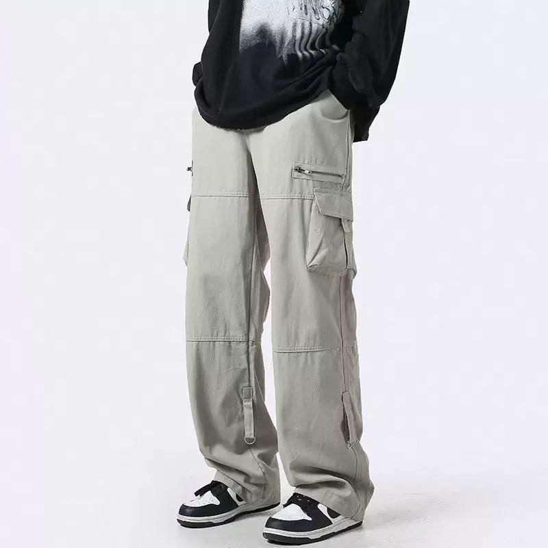 Port Authority Cargo Pants With Multiple Pockets For Casual Wear Men Spring Autumn