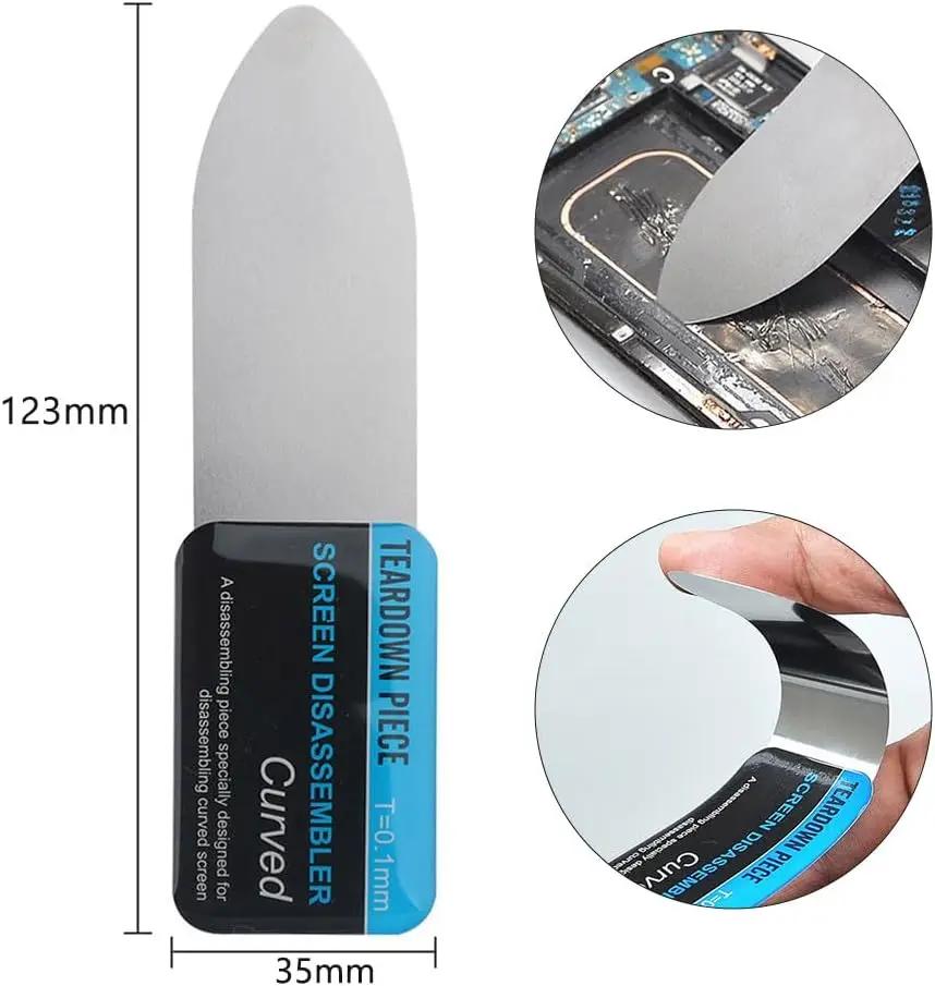 Сталь Металл Мобильный Телефон Изогнутый ЖК-Экран Spudger Открытие Инструменты для монтировки Ультратонкий Гибкий Инструмент Для Разборки Мобильного Телефона