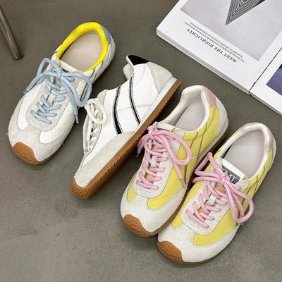 Повседневная спортивная обувь Forrest Gump женская 2025 весна-лето новая кожаная дышащая цветная немецкие тренировочные туфли легкие и удобные