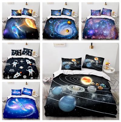 3D домашнее постельное белье Вселенная Звездное небо пододеяльник Queen King полноразмерный принт Twin Planet для взрослых и детей пододеяльник и наволочка постельное белье