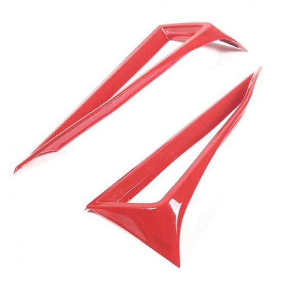 Red ABS Interior Center Air Vent Panel Frame Cover Trim For Subaru WRX -23
