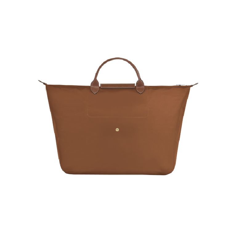 Longchamp Le Pliage 45 Large Cowhide Short Handle Foldable Dumpling Travel Bag Women bags Cognac 1624089504