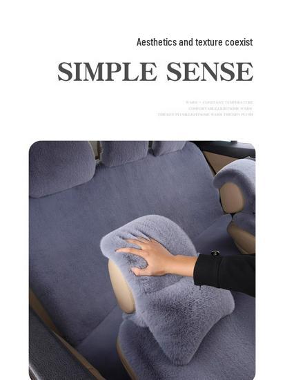 Универсальная плюшевая подушка на автомобильное сиденье: Толстый, Теплый Зимний Чехол из Кроличьего Меха