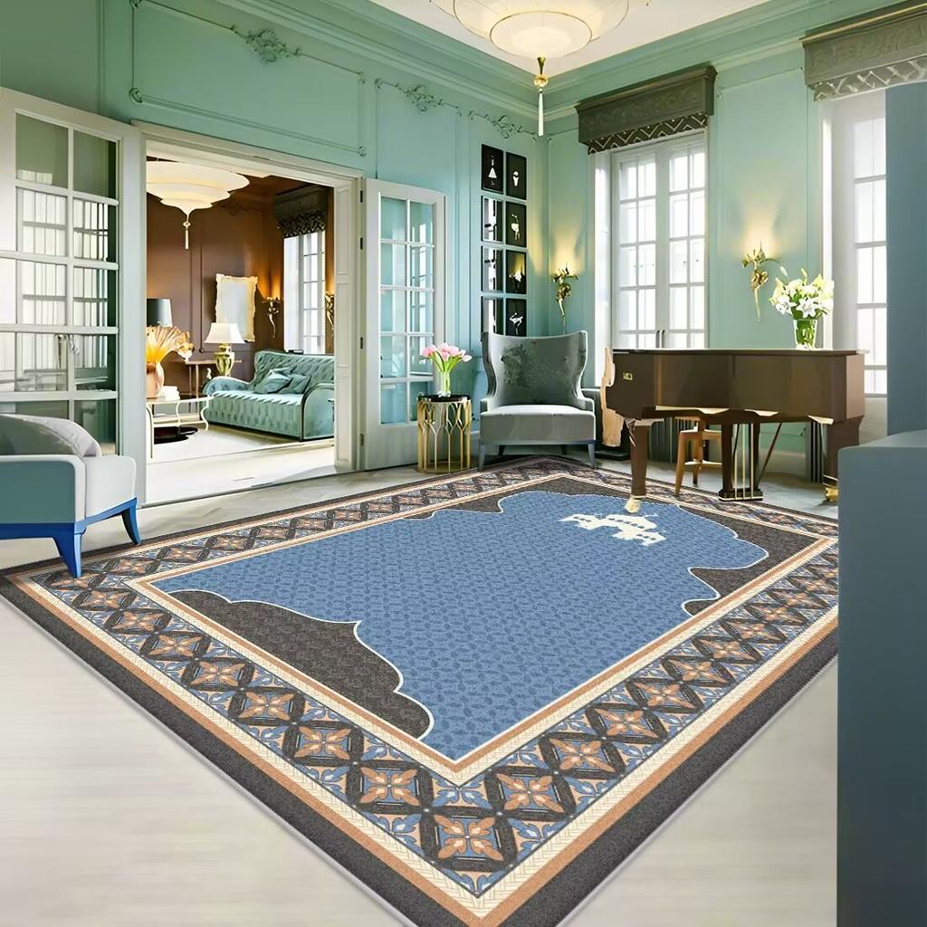Ковер для гостиной, устойчивый к пятнам, простой в уходе, коврик для журнального столика, охлаждающий нескользящий коврик, ковер