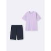 GU by Uniqlo Комплект из хлопка и цветных шорт с коротким рукавом 