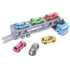 Transport Car Carrier Truck Toy with 6 Small Car for Kids Pull Back Detachable Interactive Toy Carrier Truck