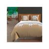 SOLEIL D'OCRE Esprit De Famille Duvet Set 100% Cotton - 1 Duvet Cover 240 X 260 Cm + 2 Pillowcases - Taupe