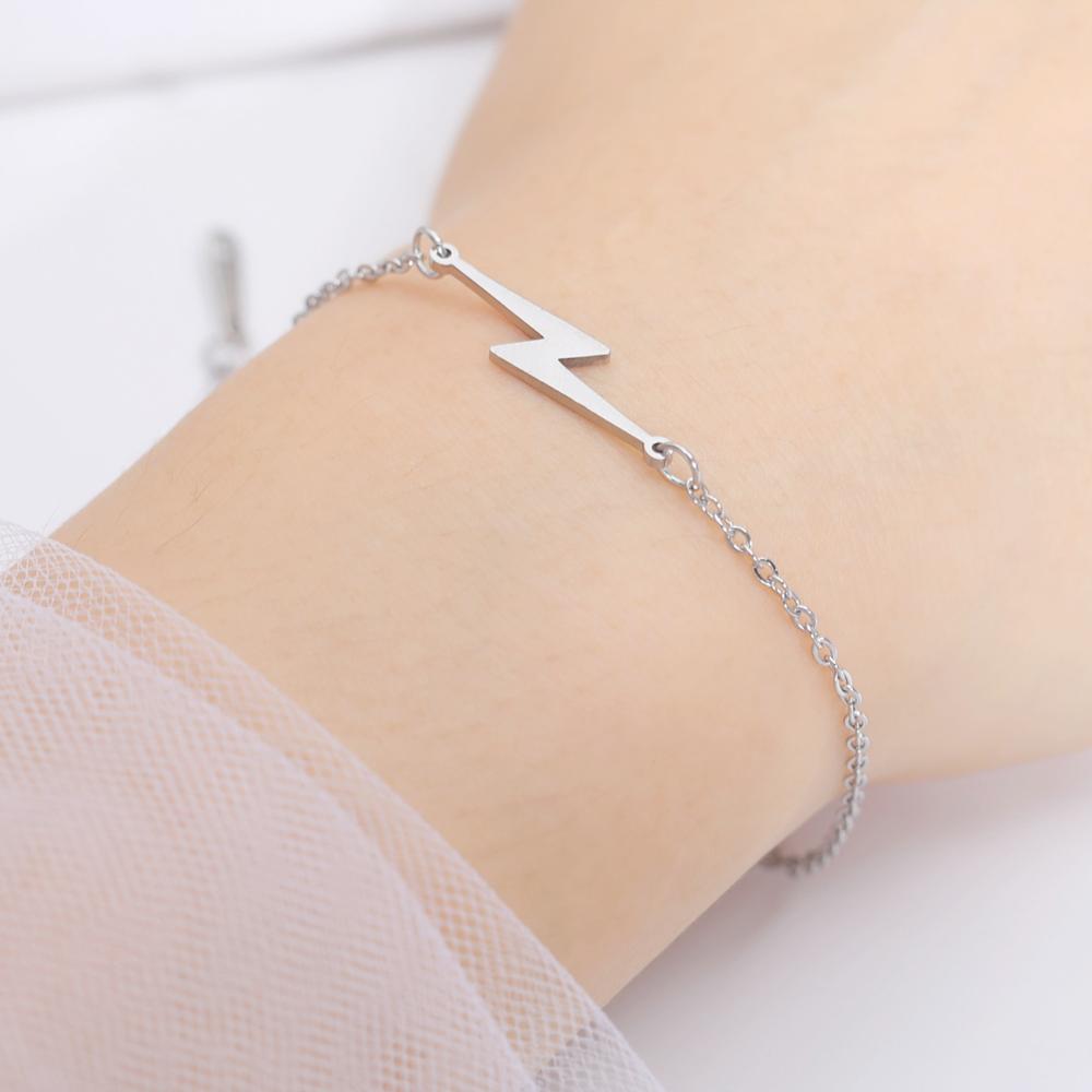 Cazador Gold Color Lightning Charm Bracelets for Women Stainless Steel Wax Rope Bracelet Jewelry Birthday Gifts 2026 Trendy