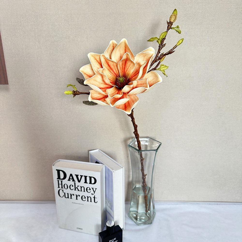 Цветочный Арт Искусственная Ветка Магнолии EVA Искусственные Цветы Орхидеи Декор Сада для Улицы