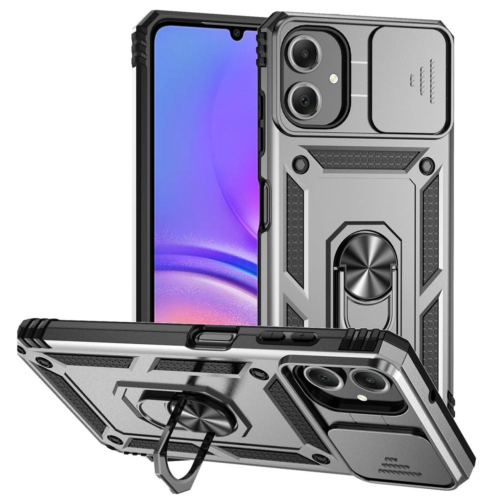 Чехол для Samsung Galaxy A07 Чехол-броня с магнитной подставкой-кольцом для автомобиля для Galaxy A07 A 07 GalaxyA07 Чехол-крышка для защиты объектива со сдвижной шторкой