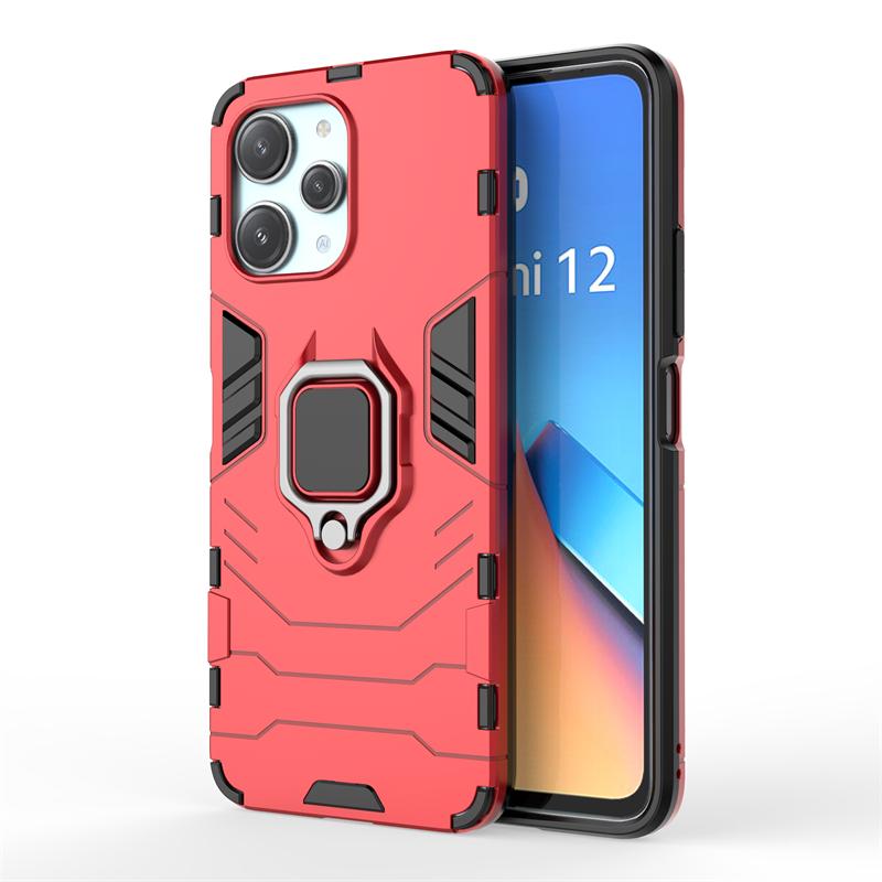 Для Xiaomi Redmi 12 Чехол Бампер Противоударный Броня Магнитная Присоска Подставка Полная Задняя Крышка Для Чехла Redmi 12 Для Redmi 12 6,79 дюйма