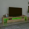 Vidaxl Szafka Pod Tv Z Oświetleniem Led, Dąb Sonoma, 230X36,5X40 Cm