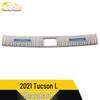 2021 Tucson L Rear Bumper Protector: Stainless Steel Trunk Guard with Decorative Bright Strip