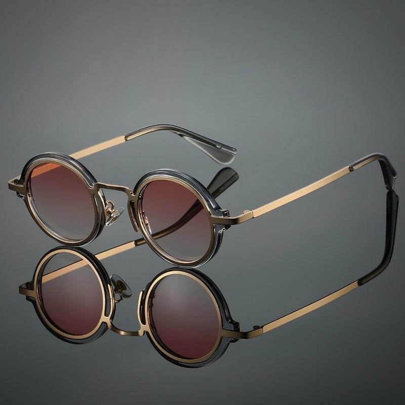 New Retro Small Round Frame Eyewear European And American Fashionable Women'S Sunglasses Steampunk Sun Glasses Uv400 Glasses