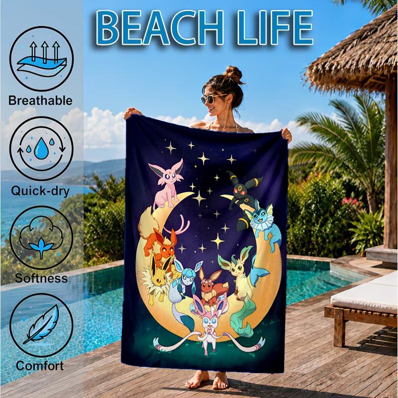 Elves Moonlit Gathering Beach Towel, Microfiber Beach Towel, Perfect For Pool, Beach, Travel, Home Decor Beach Party Fan gifts