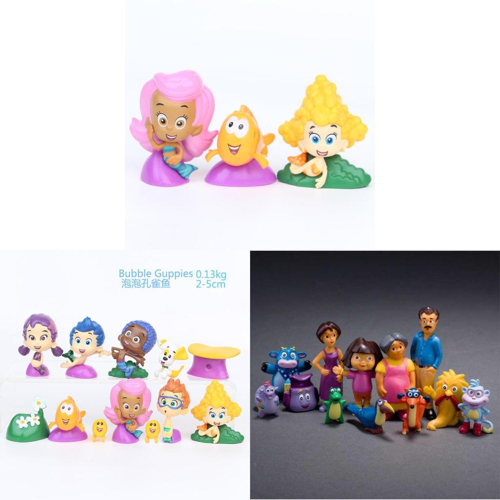 Bubble Guppies And Dora The Explorer Model Ornament With Cartoon Design For Party Decor And Play