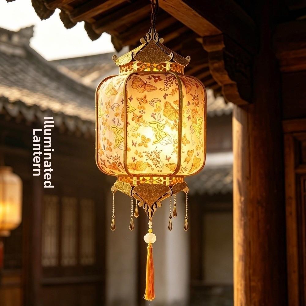 Traditional Handheld Mid-Autumn Festival Lantern Chinese Flower Lantern Holiday Decoration