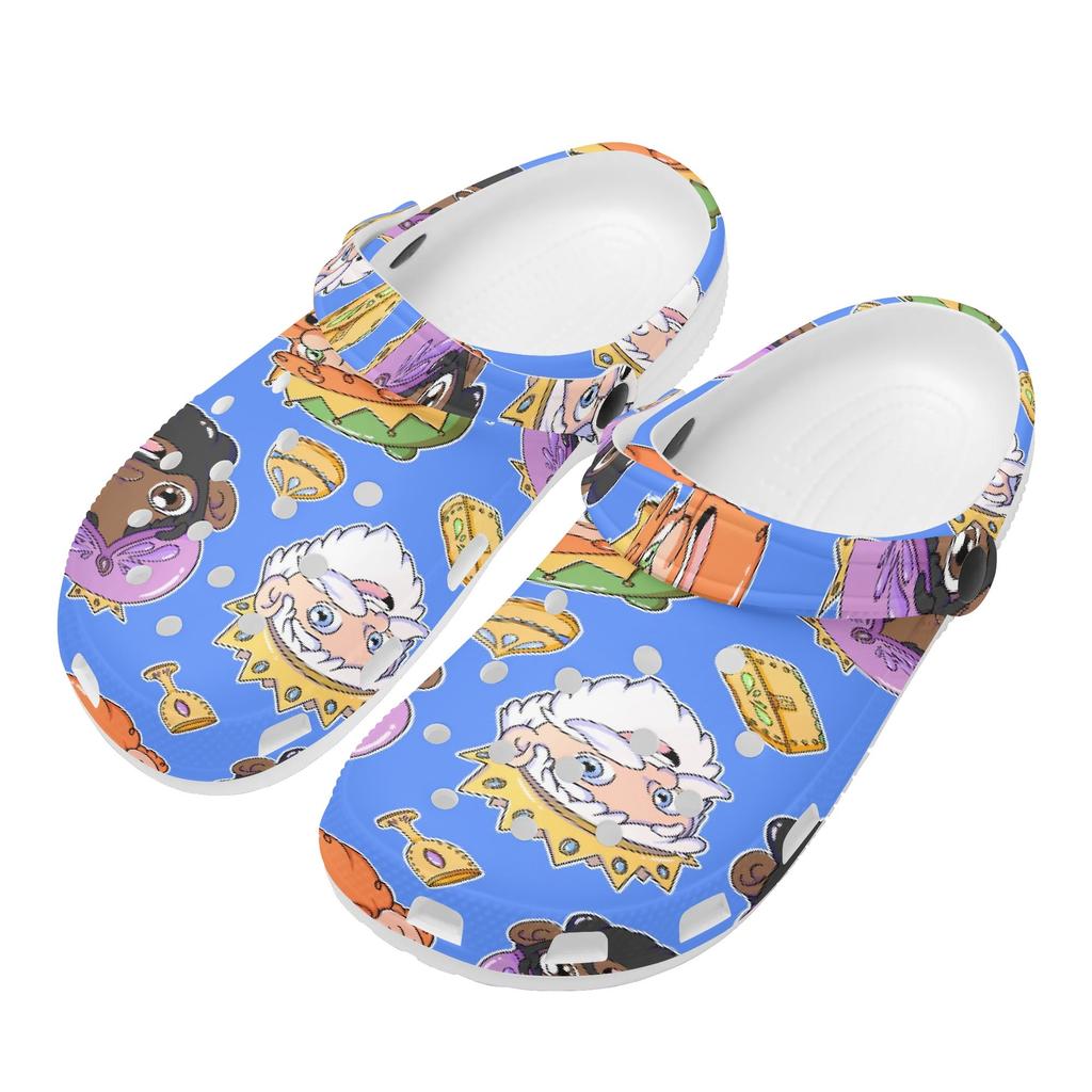 Cartoon Printed EVA Clogs Adult Unisex Breathable Lightweight Slip On Casual Footwear Soft Sole Summer Sandals Daily Walking