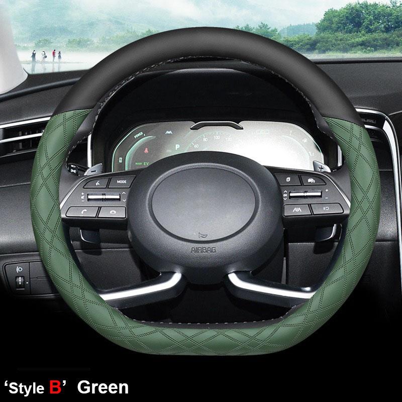 Для Hyundai Mufasa 2023 2024 2025 автомобильный чехол на руль ультратонкая кожа + замша износостойкие декоративные аксессуары для рамы