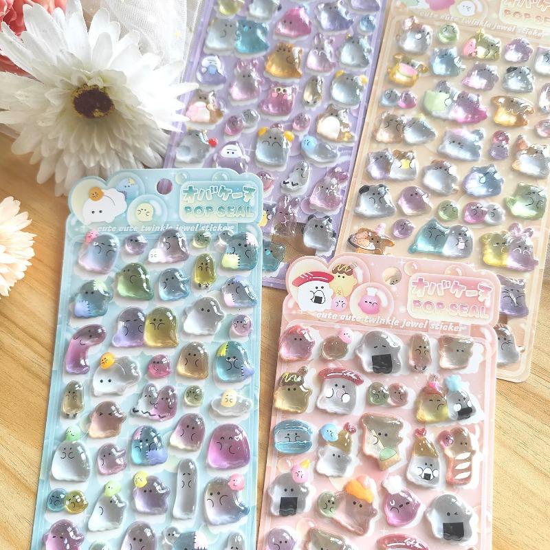 Новые мультяшные японские призраки 3D рельефные наклейки альбом DIY дневник милые канцелярские товары наклейки для кампуса