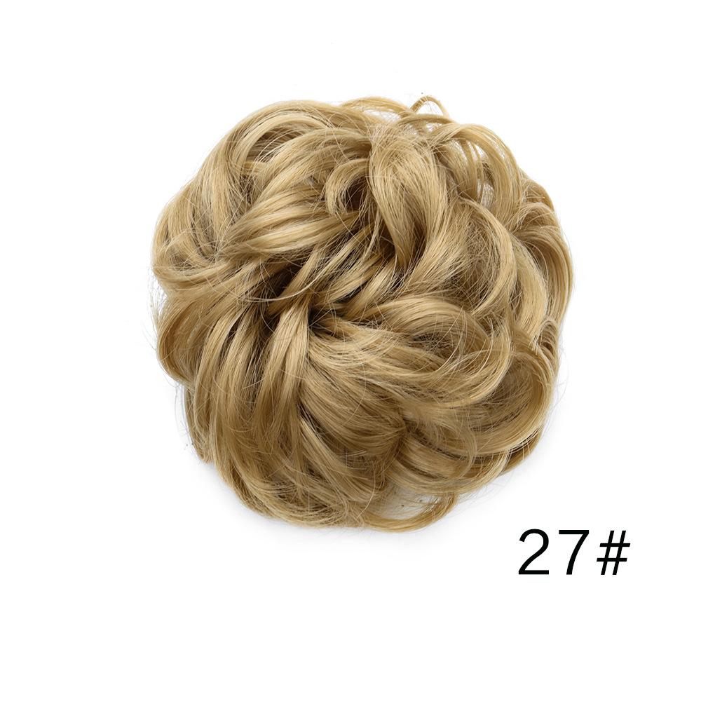 Messy Bun Hair Piece Wavy Synthetic Chignon Scrunchies forElastic Ponytail Band Hair Extensions Thick Hairpieces for Women