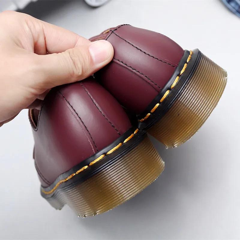 Новые ботильоны для мужчин и женщин, повседневная обувь для пар, классическая модная кожаная обувь с низким верхом в стиле ретро, противоскользящая, износостойкая обувь для мотоциклистов