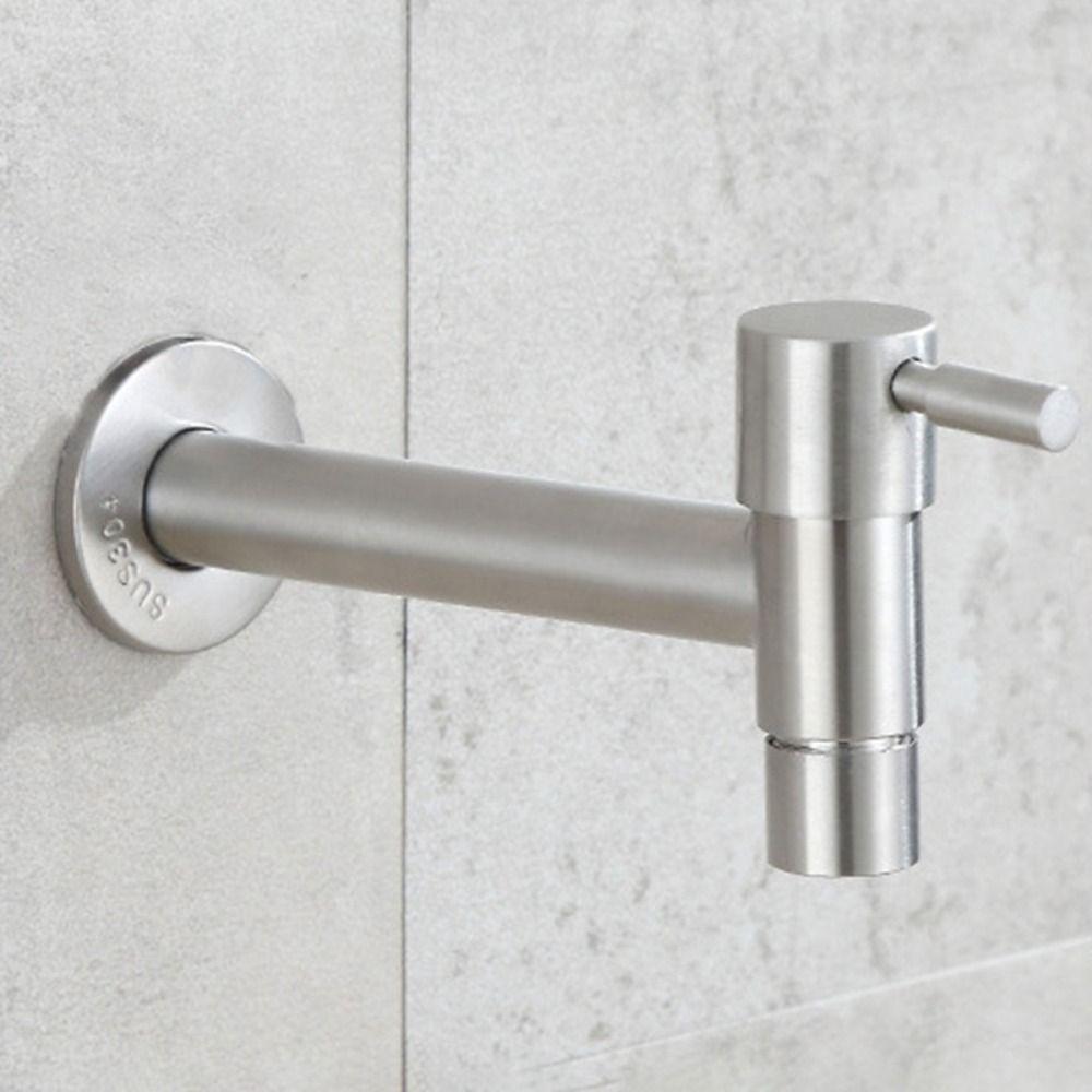 Wall Mounted Washing Machine Faucet 304 Stainless Steel Single Cold Faucet Garden Bibcock Balcony
