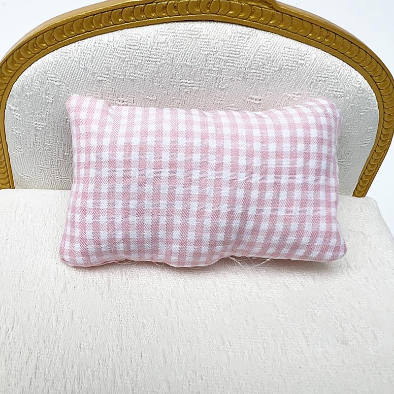 1Pcs 1/12 Dollhouse Miniature Furniture Toys Flower Pillow Cushions For Sofa Couch Bed For For Doll House Throw Pillow
