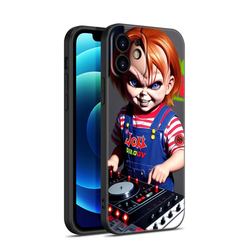 Чехол для телефона с изображением куклы Чаки из фильма ужасов для Apple iPhone 12 13 Mini 11 14 15 Pro Max 7 8 + X XR XS SE 2020 2022, черный силиконовый чехол