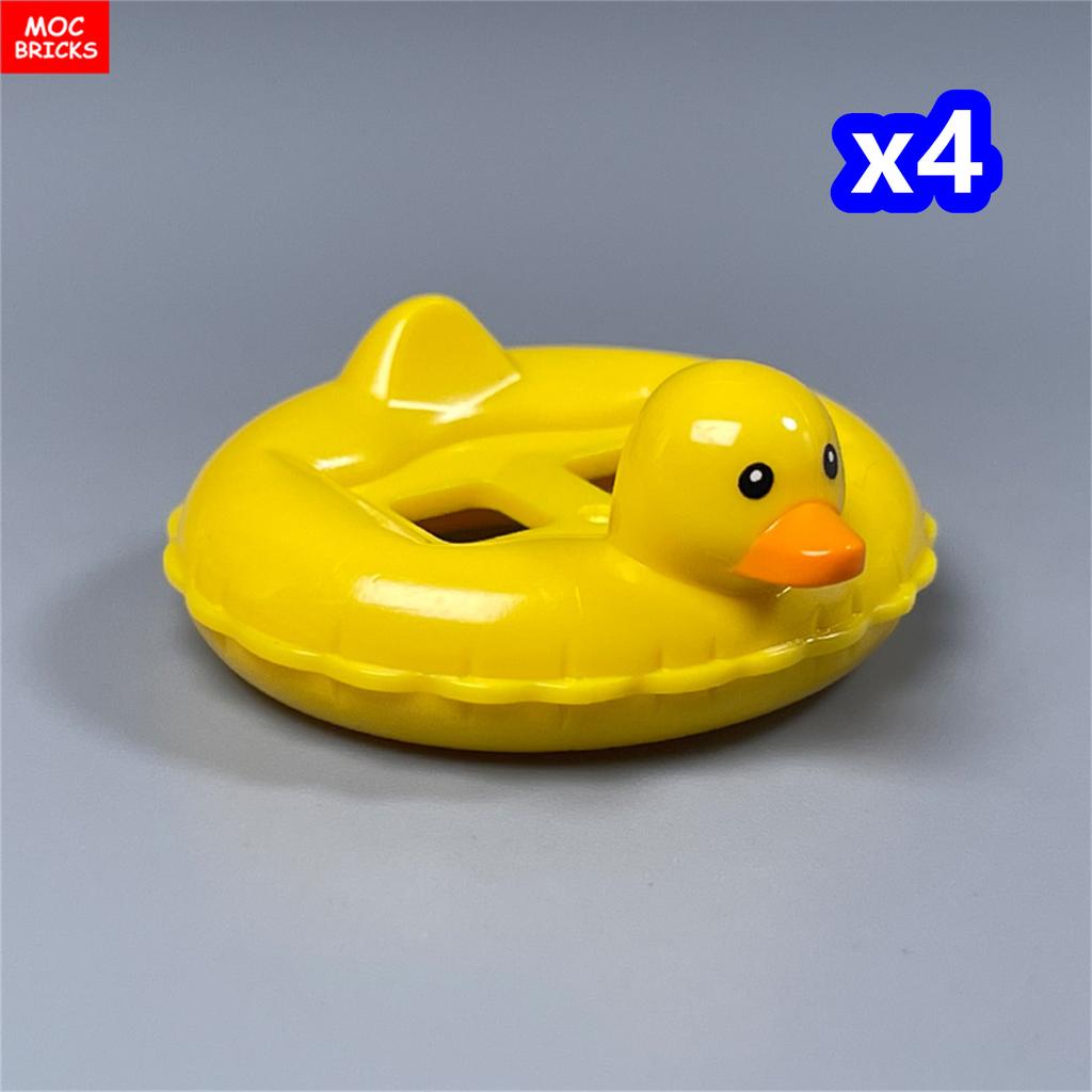 non-toxic MOC Bricks Animal Duck Swan River Lake Farm Scene View Accessories DIY Building Blocks Toys for Children Gifts